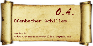 Ofenbecher Achilles névjegykártya
